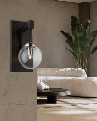 Modern Rustic Espresso 1-Light Wall Espresso