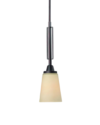 Wright Mini Pendant Espresso finish with Champagne Glass Wright Mini Pendant Espresso finish with Champagne Glass