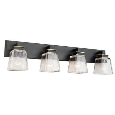 Eastwood 4-Light Bathroom Black and Brass Eastwood 4-Light Bathroom Black and Brass