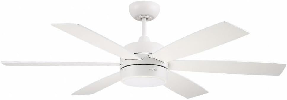 Trevor 52-Inches White with White Blades Integrated LED Fixture Indoor/Outdoor