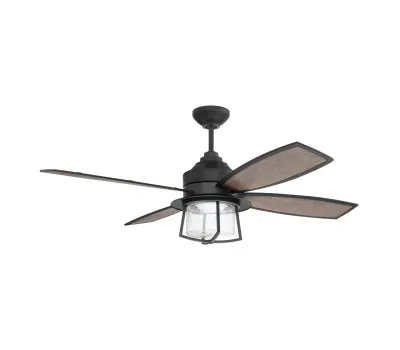 Waterfront Outdoor 52&quot; Ceiling Fan Flat Black