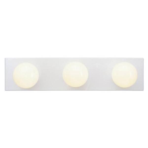 3-Light Bath Bar White