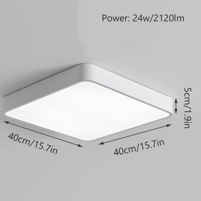 Ultra Thin Panel Modern Flush Moun  Large Square 40W LED 3CCT White