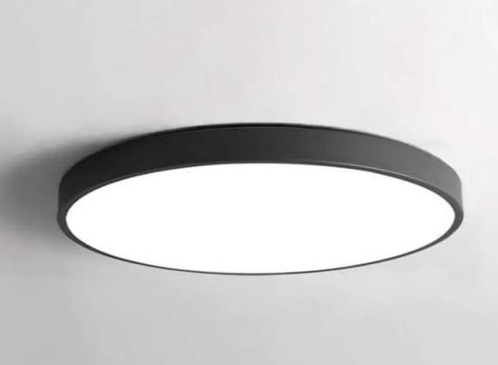 Slim Panel Ultra Modern Flush Mount Large Round 40W LED 3CCT Black