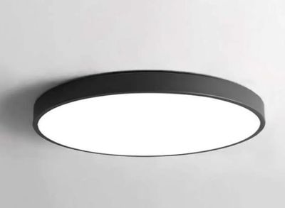 Slim Panel Ultra Modern Flush Mount Large Round 40W LED 3CCT Black Slim Panel Ultra Modern Flush Mount Large Round 40W LED 3CCT Black