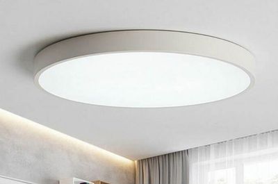 Slim Panel Ultra Modern Flush Mount Large Round 40W LED 3CCT White Slim Panel Ultra Modern Flush Mount Large Round 40W LED 3CCT White