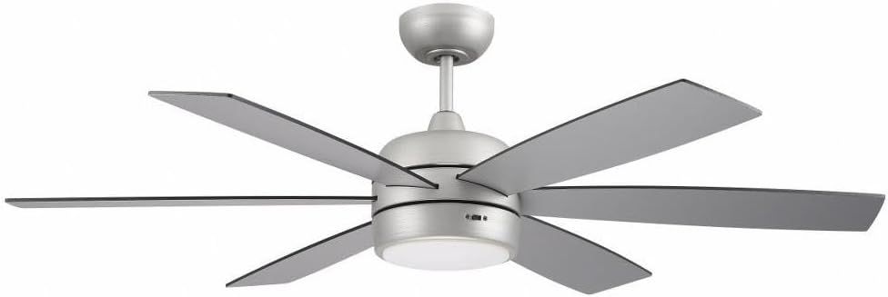 Trevor 52" LED Indoor Smart Ceiling Fan Painted Nickel with White/Washed Oak Blades