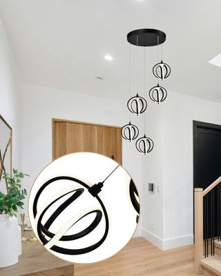 Contemporary Rose 5-Light LED Pendant Black