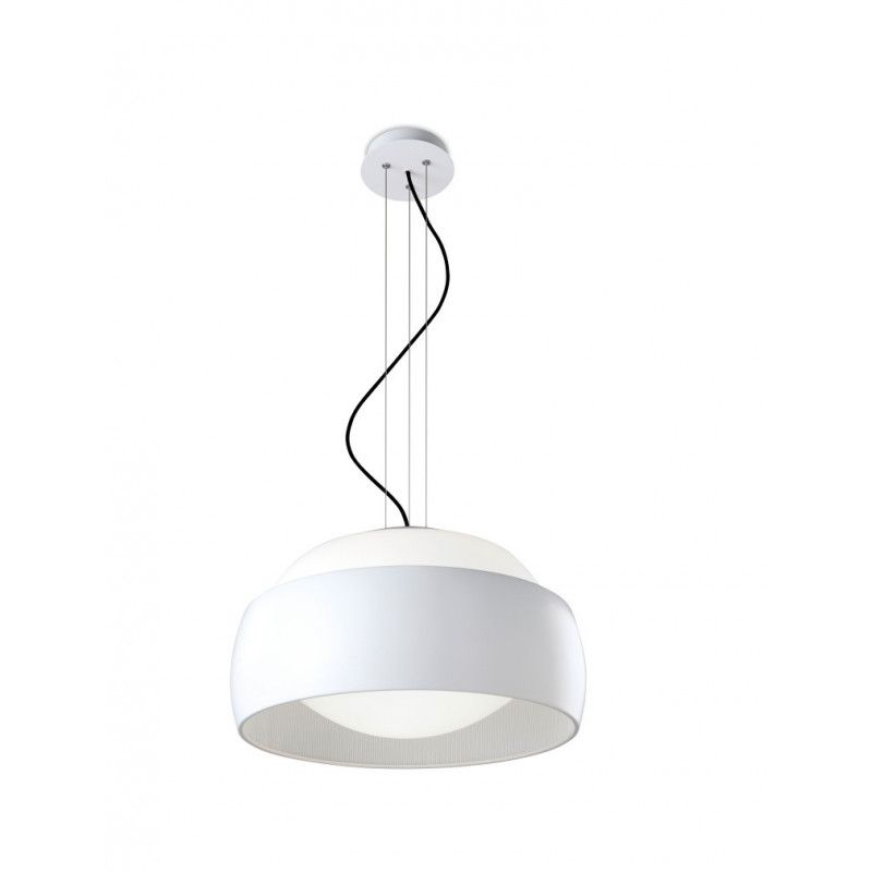 Contemporary Balloons 1 Light Ceiling Pendant White with Opal Glass Diffuser
