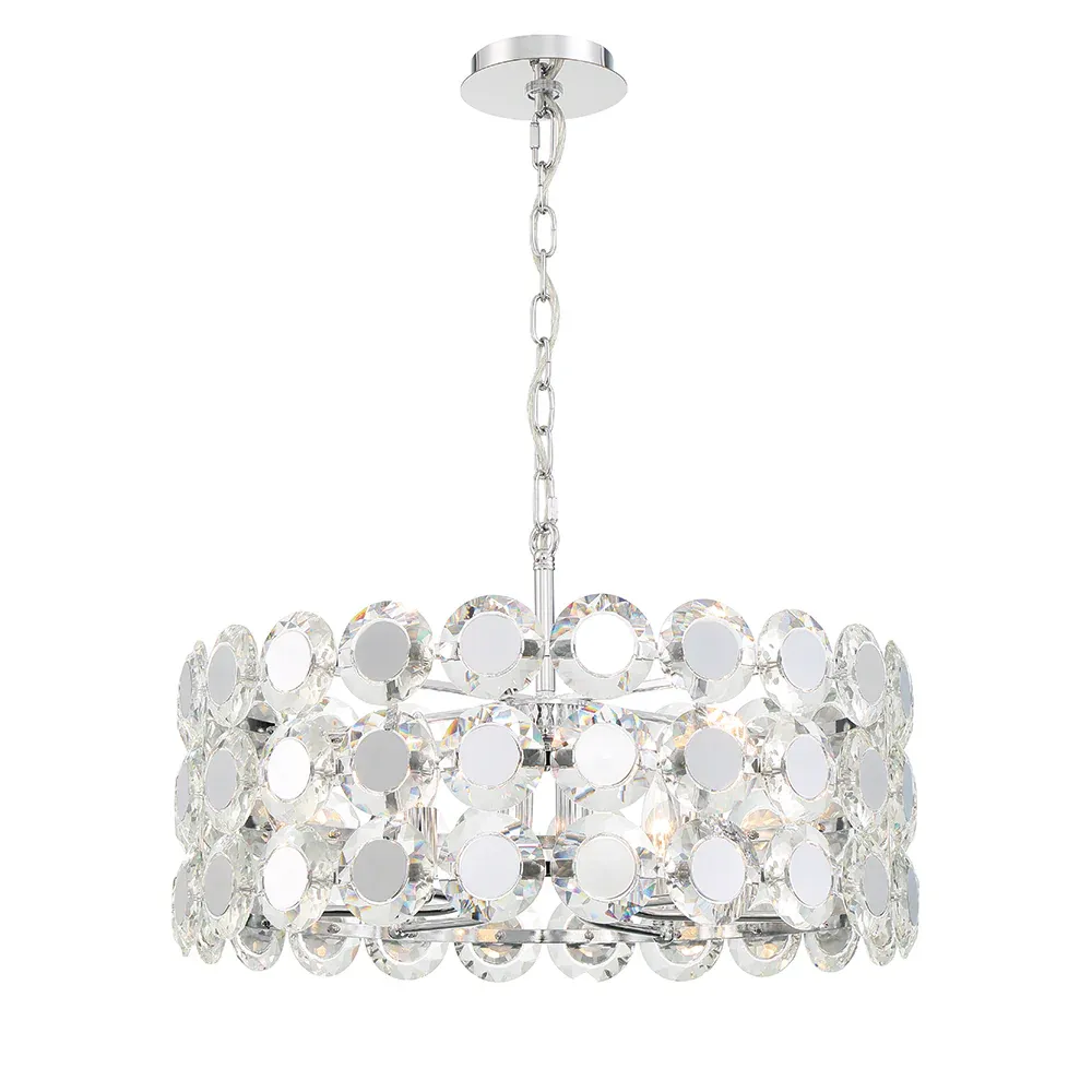 Perrene 6-Light Chandelier Chrome