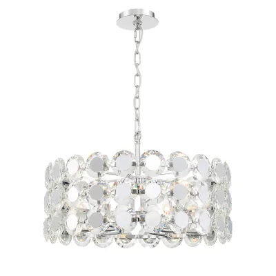 Perrene 6-Light Chandelier Chrome