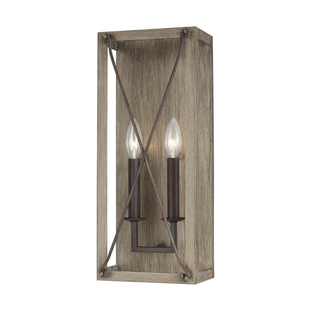 Thornwood 2-Light Wall Sconce Washed Pine