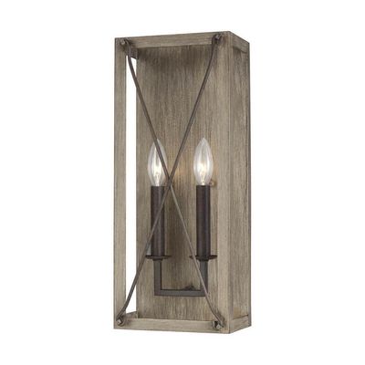 Thornwood 2-Light Wall Sconce Washed Pine
