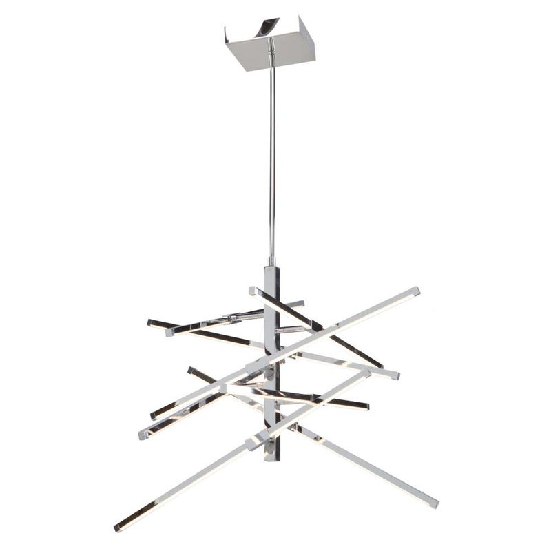 Large Contemporary Shooting Star LED Pendant Chrome