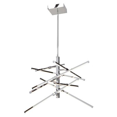 Large Contemporary Shooting Star LED Pendant Chrome