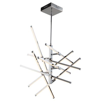 Large Contemporary Shooting Star LED Pendant Chrome