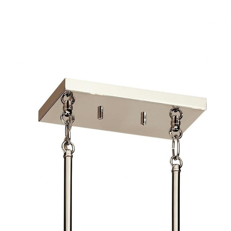 Finet Linear 10-Light Chandelier Polished Nickel