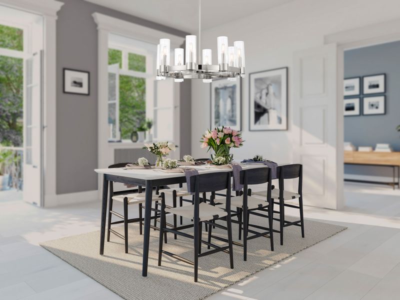 Modern Glam Clean and Modern Vernon Place 8-Light Chandelier Chrome