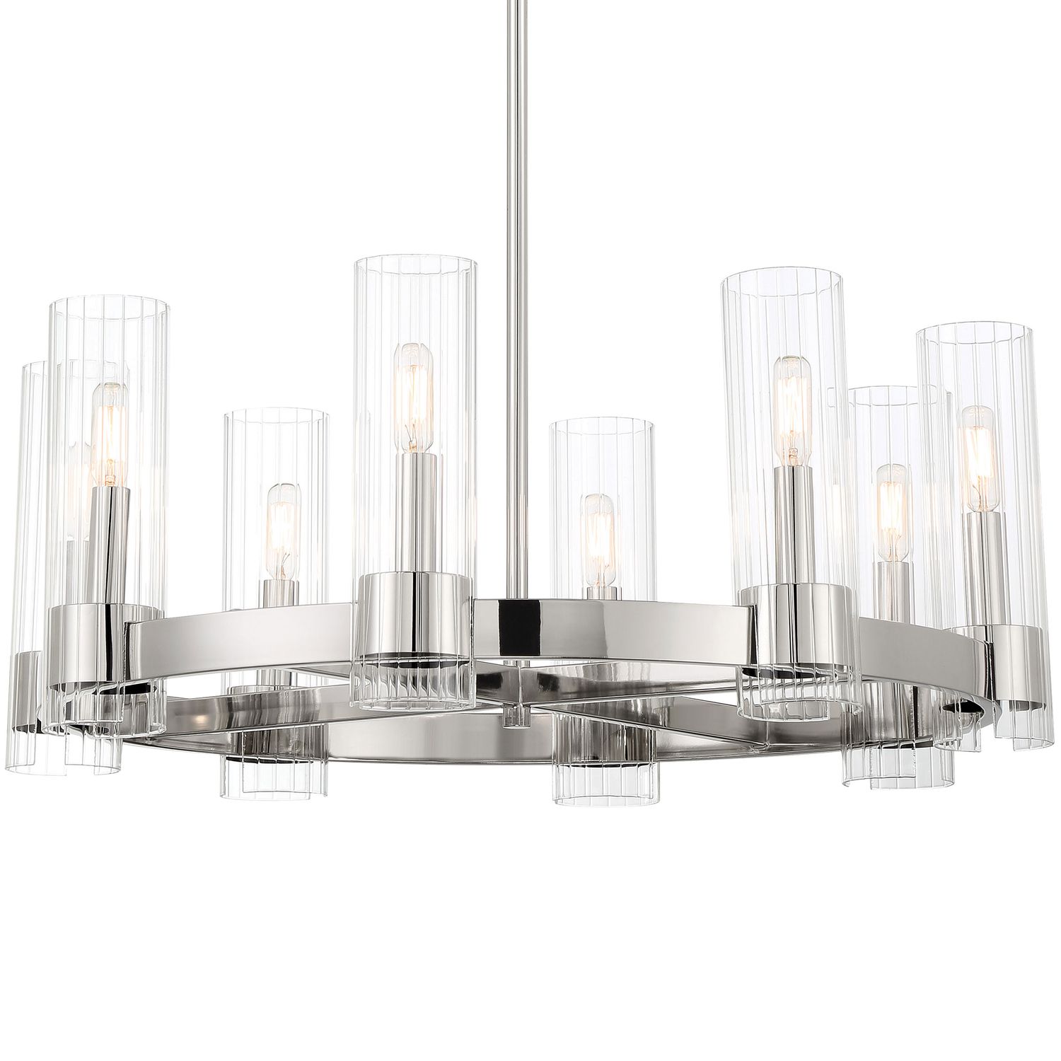 Modern Glam Clean and Modern Vernon Place 8-Light Chandelier Chrome