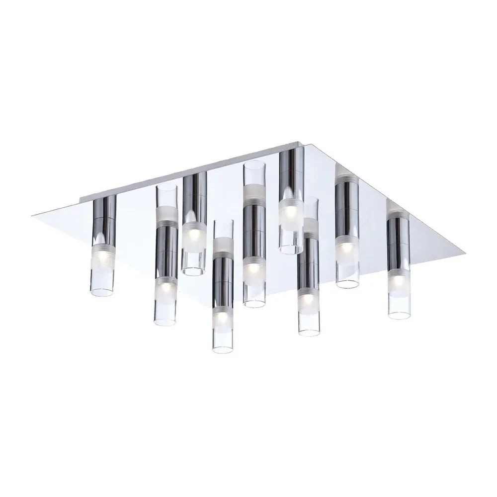 Contemporary Sphere 9 Light LED Flush mount Chrome