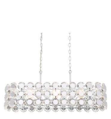 Perrene Linear 8-Light Chandelier Chrome