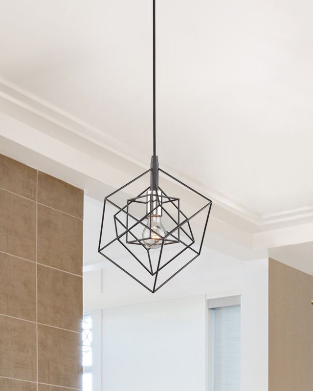 Artistry 1-Light Pendant Matte Black and Polished Nickel