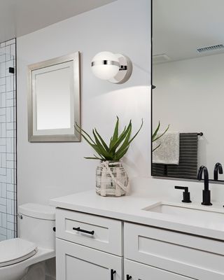 Mid Century Modern Brettin LED Wall Sconce Polished Nickel