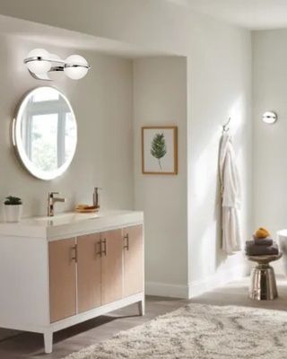 Mid Century Modern Brettin LED  2-Light Vanity Polished Nickel