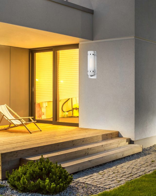 Alban 1-Light Outdoor Wall Light Satin Aluminum