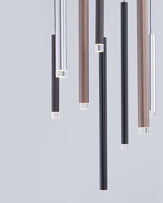 Galiano 8-Light LED Chandelier Black, Copper, Satin Aluminum Finishes