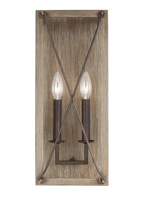 Thornwood 2-Light Wall Sconce Washed Pine