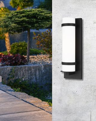Alban 1-Light Outdoor Wall Sconce Black