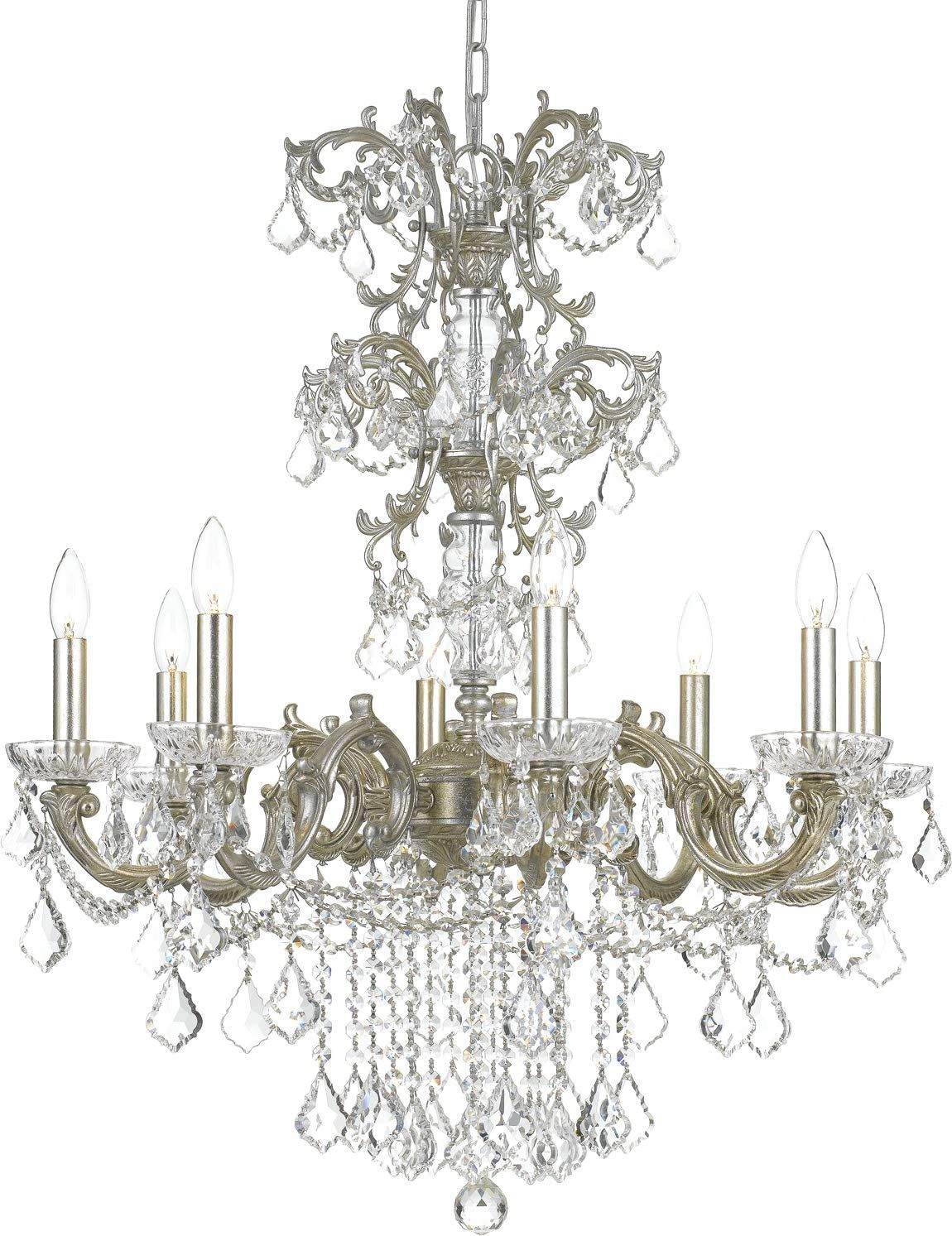 Highland Park 8-Light Park Chandelier Olde Silver