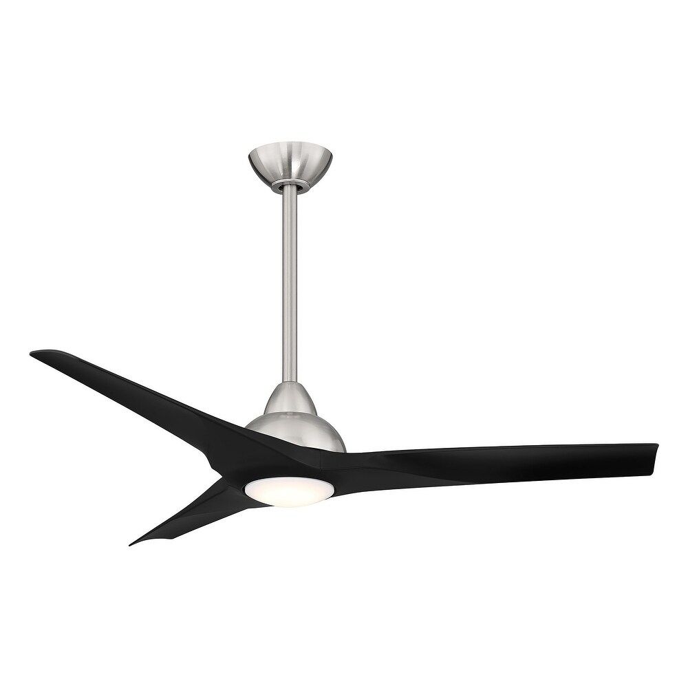 Trislander 52" LED Ceiling Fan Brushed Nickel with Coal