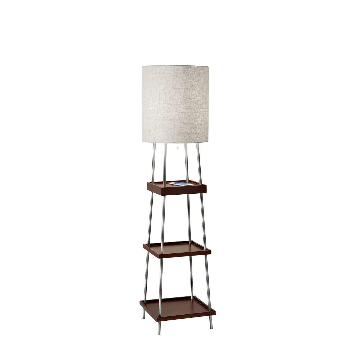 Henry Shelf Floor Lamp with Wireless Charging Station Henry Shelf Floor Lamp with Wireless Charging Station