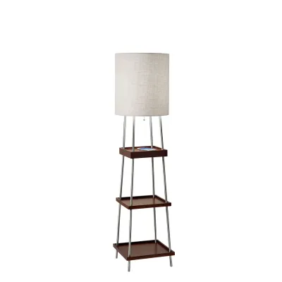 Henry Shelf Floor Lamp with Wireless Charging Station