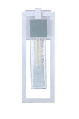 Perimeter Outdoor 1-Light Wall Light in Satin Aluminum