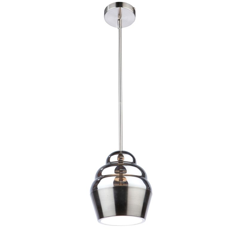 Lux LED Pendant Brushed Nickel &amp; Smoked Glass