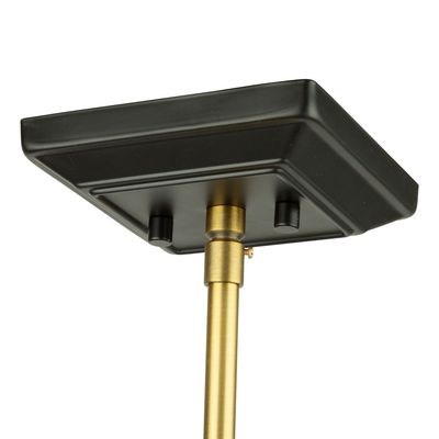 Twilight 1-Light Pendant Matte Black &amp; Harvest Brass