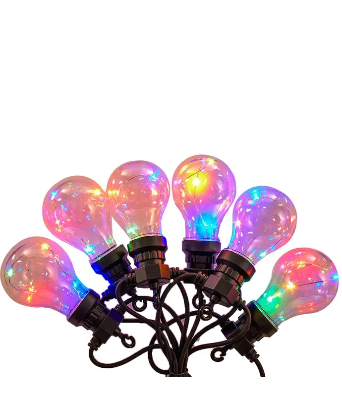 Kurt Adler 40-Light Edison Bulb Set with Multi-Colored Fairy Lights