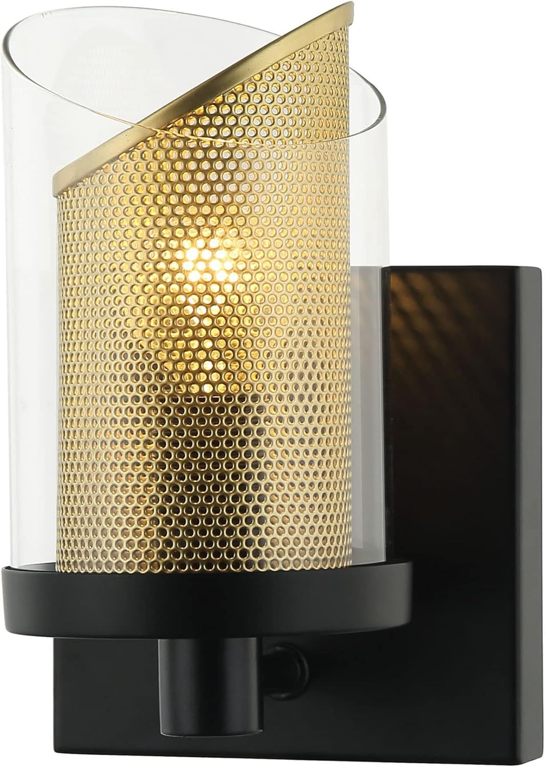 So Inclined 1-Light Wall Light Black and Gold