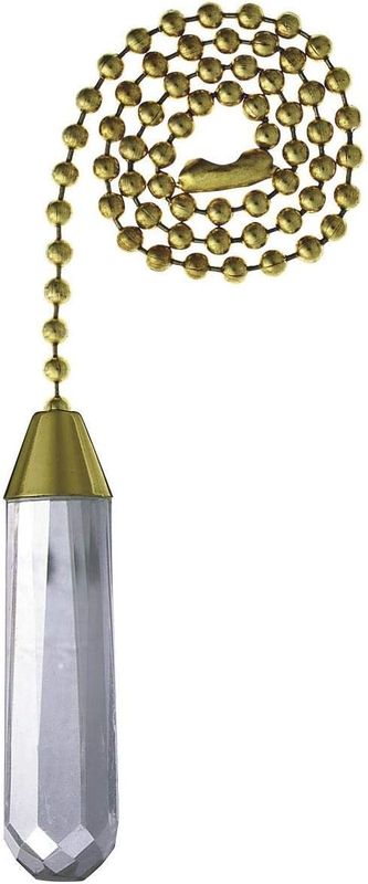 Acrylic Pull Chain Polished Brass