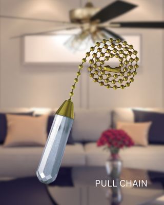 Acrylic Pull Chain Polished Brass