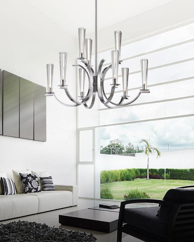 Cromo 9-Light Chandelier Chrome