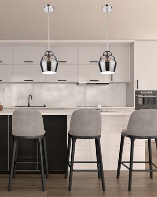 Lux LED Pendant Brushed Nickel &amp; Smoked Glass