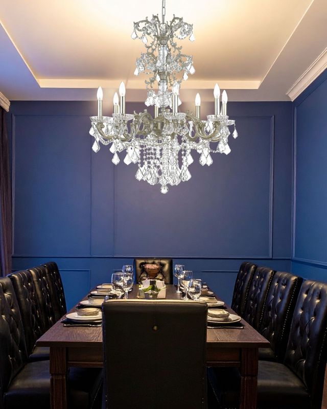 Highland Park 8-Light Park Chandelier Olde Silver