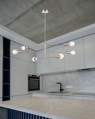Module 6-Light Chandelier Satin Nickel