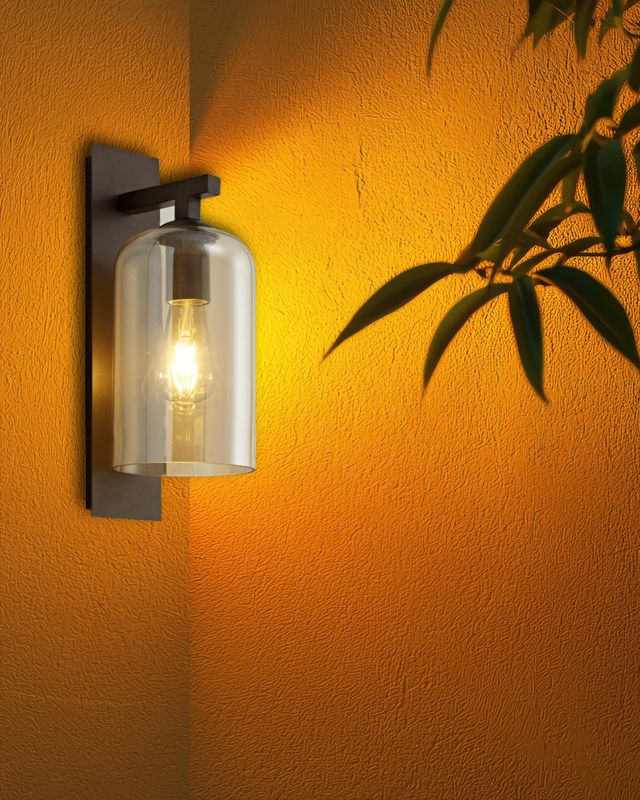 Outdoor 1-Light Wall Light in Coffee