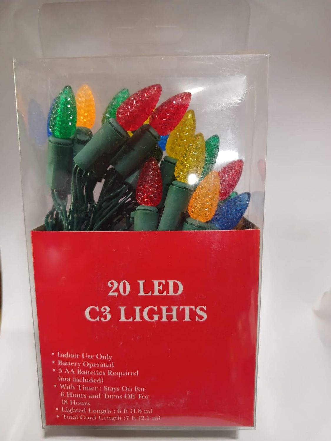 20 LED Battery Operated C3 Lights MultiColor