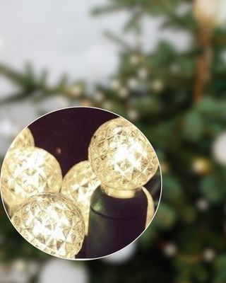 Warm White LED Light String Set of 70 Lights G12